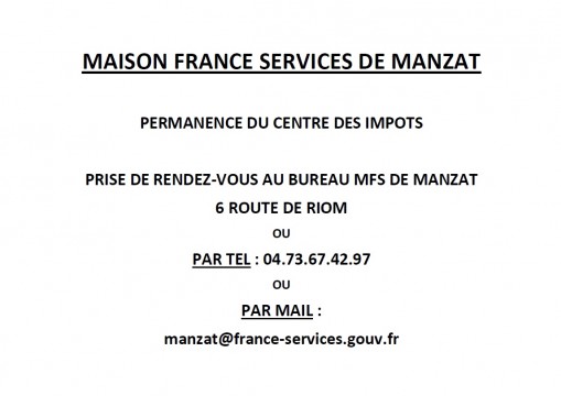MAISON FRANCE SERVICES DE MANZAT