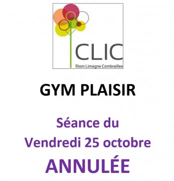 Séances gym séniors annulées