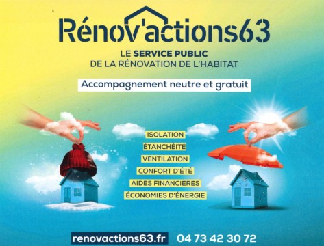 Rénov´actions63 : Permanences sur rendez-vous