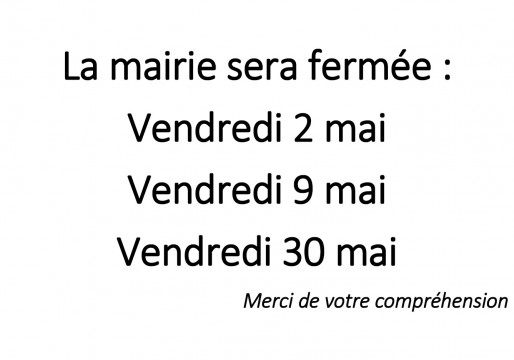 Fermeture exceptionnelle