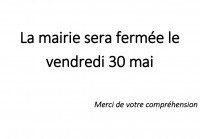 Mairie exceptionellement fermée